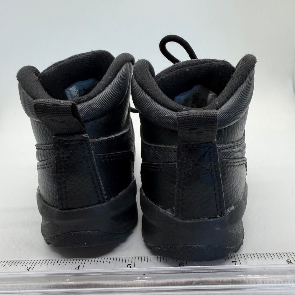 Nike Manoa LTR TD Toddler Boots Triple Black BQ5374-001 Size 6C - Picture 4 of 6